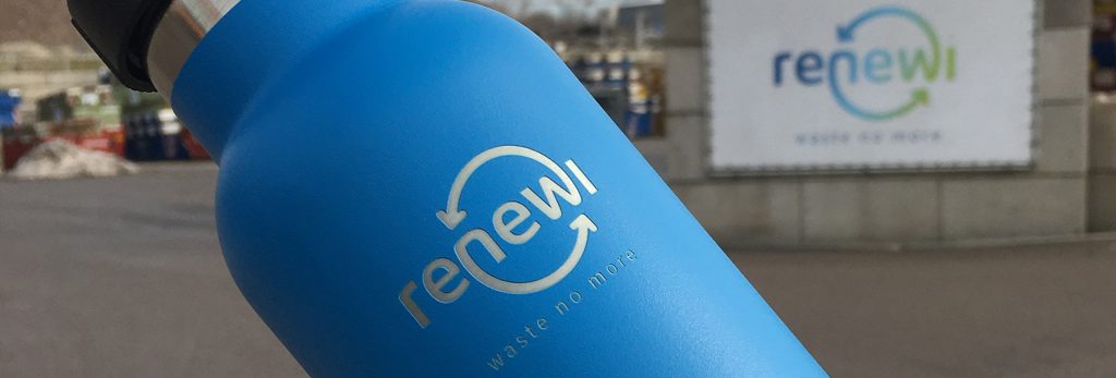 Blue Bottle met laser logo Renewi