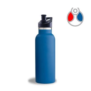 Blue Bottle 500 ml rvs thermosfles met BPA-vrije sport dop