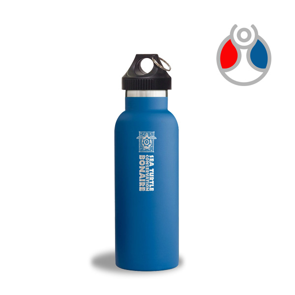 blauwe-fles-blue-bottle-500ml-thermosfles-met-active-dop-bonaire-sea-turtle-conservation